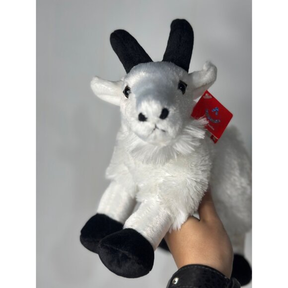 VTG Aurora Gifts of Smile Goat Plush Realistic Stuffed Animal Toy White Black - Picture 2 of 6